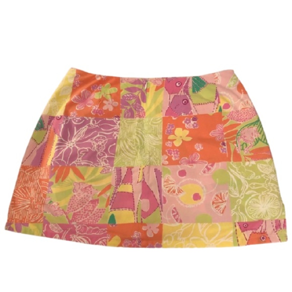 Lilly Pulitzer Chef’s Blend Patchwork Skort 8 Euc - image 2